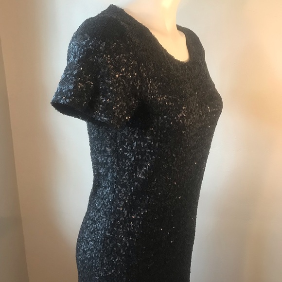 Velvet by Graham and Spencer Brand, Black Sequin Dress, LBD, Formal, Semi-Formal - Picture 12 of 15